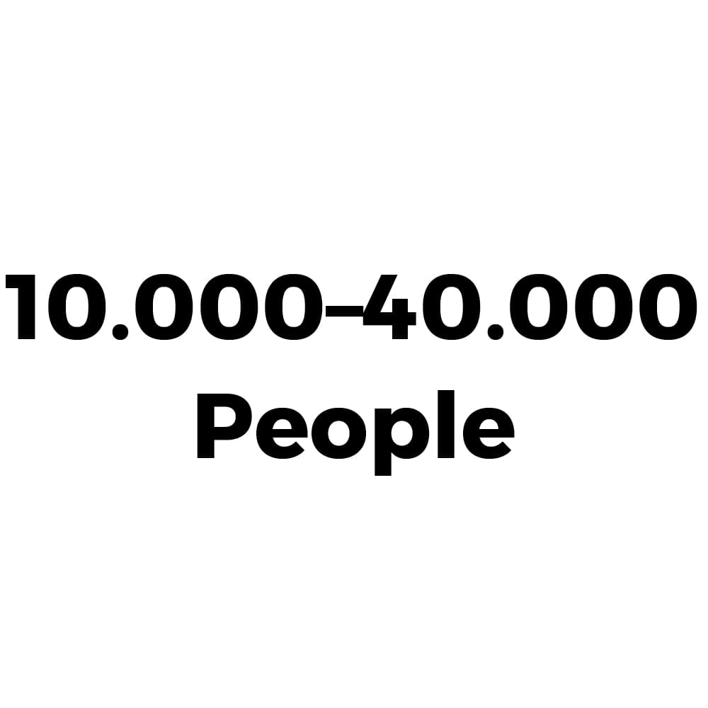 10.000 – 25.000 People