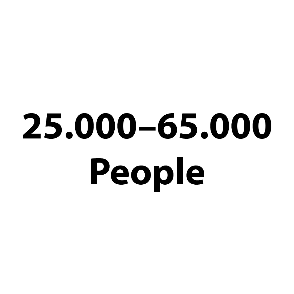 25.000 – 65.000 People