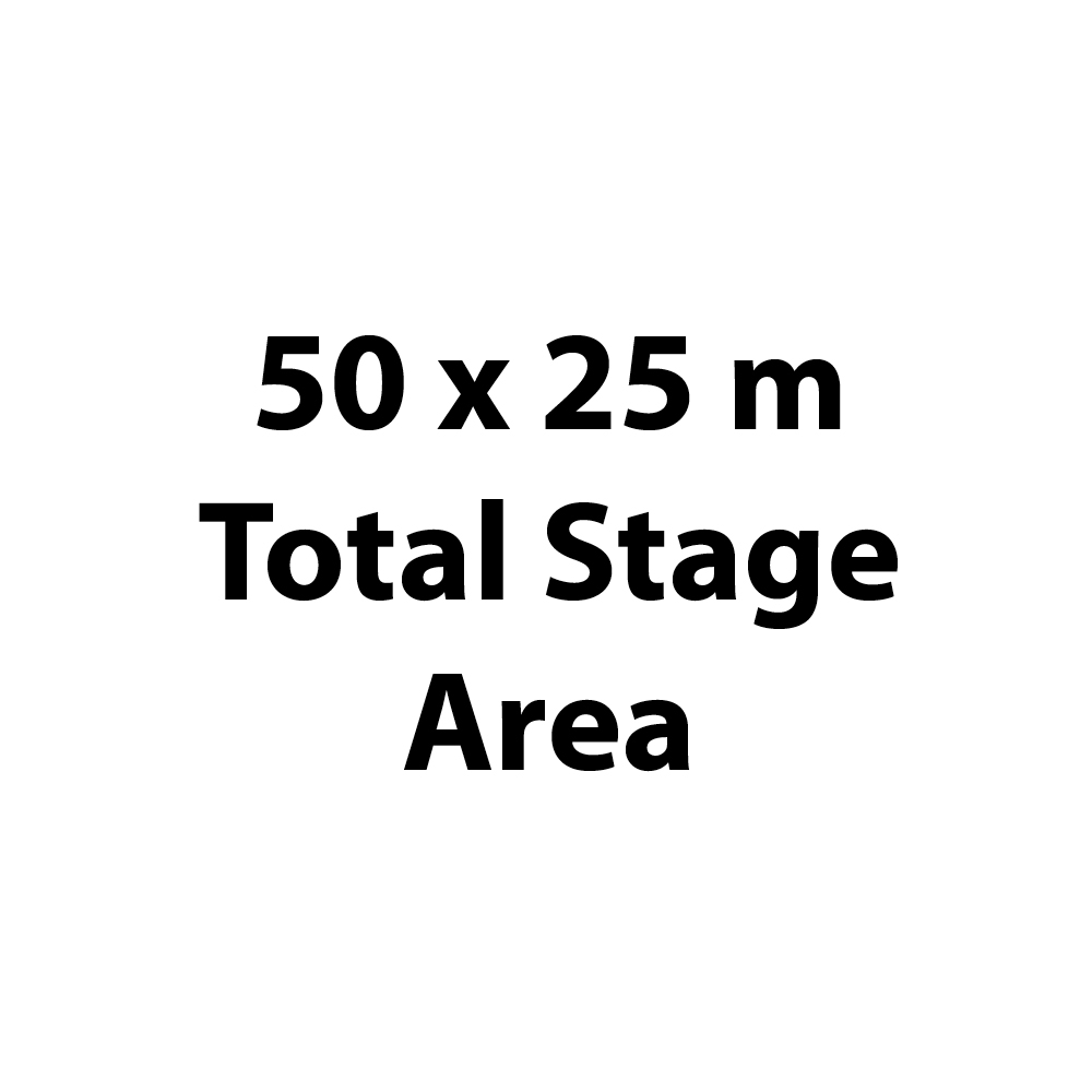 50 x 25 m Total Stage  Area