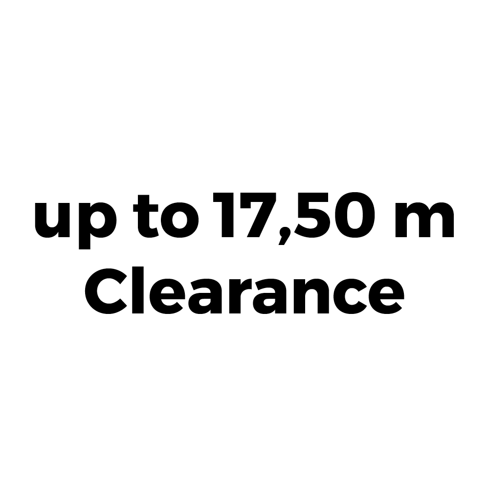 up to 17,50 m Clearance